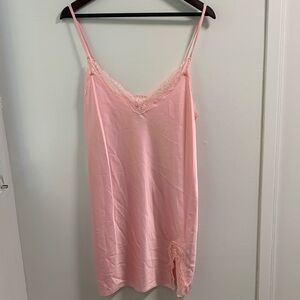 INC - Classic Lace-Trim Slip Chemise - Pink